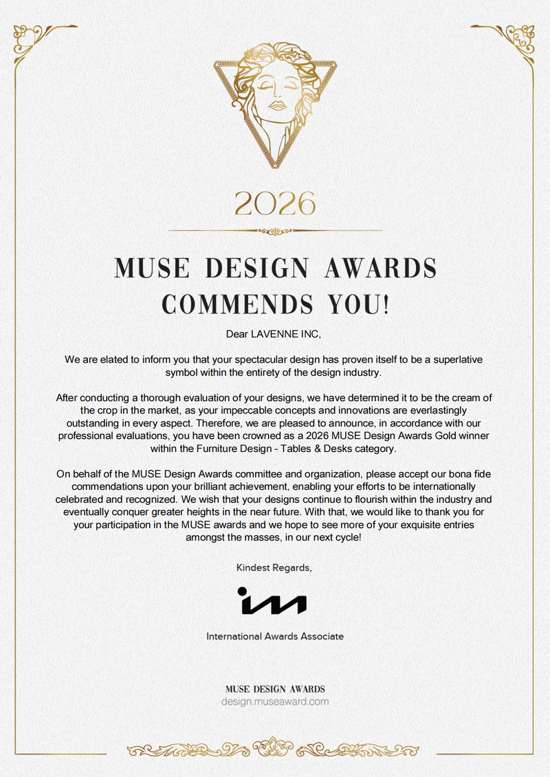 MUSE Design Awards 2026 Gold Winner